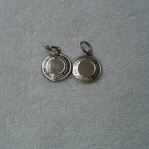 LOT OF 2 AUTHENTIC COACH SILVERTONE SNAP HEAD MEDALLIONS